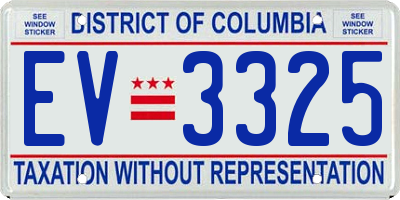 DC license plate EV3325