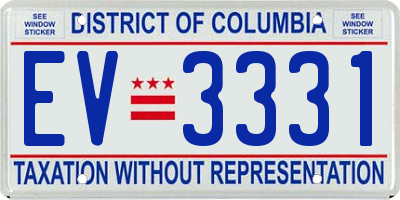 DC license plate EV3331