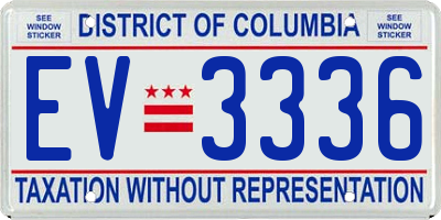 DC license plate EV3336
