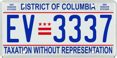 DC license plate EV3337