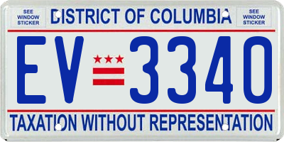 DC license plate EV3340