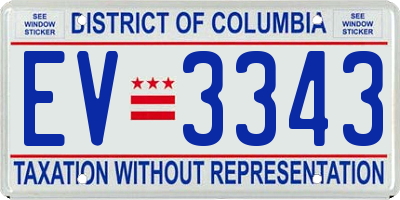 DC license plate EV3343