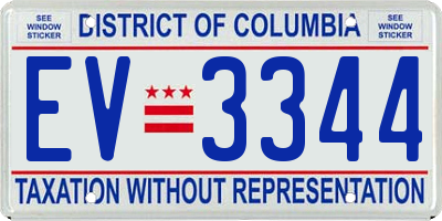 DC license plate EV3344