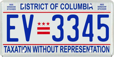 DC license plate EV3345