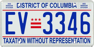 DC license plate EV3346