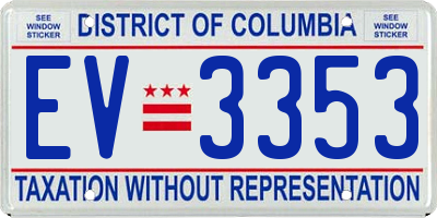 DC license plate EV3353