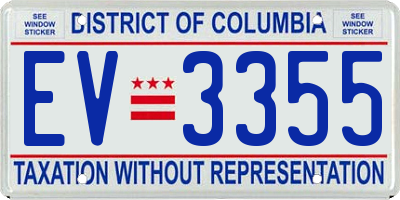 DC license plate EV3355