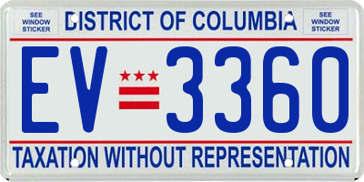 DC license plate EV3360