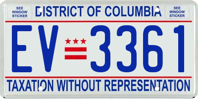 DC license plate EV3361