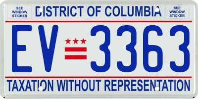 DC license plate EV3363