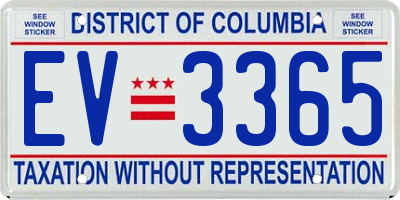 DC license plate EV3365