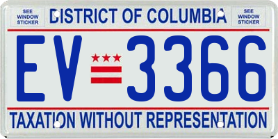 DC license plate EV3366