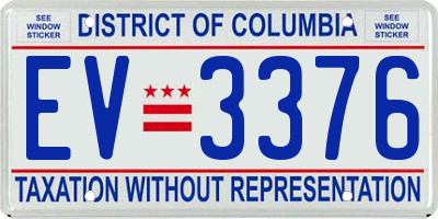 DC license plate EV3376