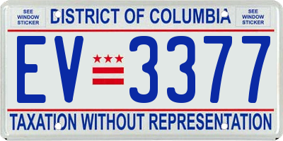 DC license plate EV3377