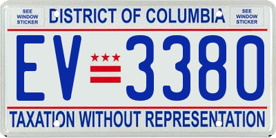 DC license plate EV3380