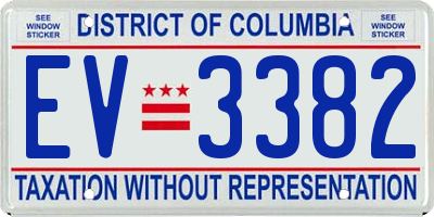 DC license plate EV3382