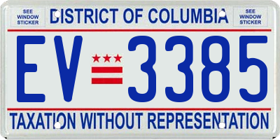 DC license plate EV3385