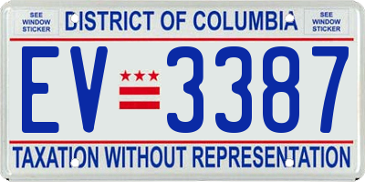 DC license plate EV3387
