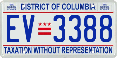 DC license plate EV3388
