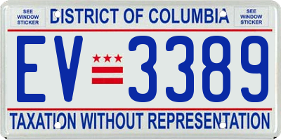 DC license plate EV3389
