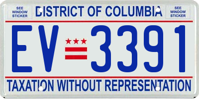 DC license plate EV3391