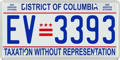 DC license plate EV3393