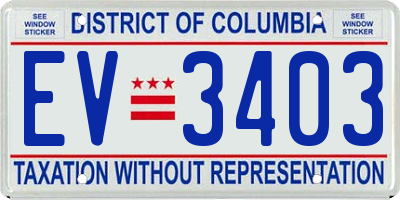 DC license plate EV3403