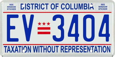 DC license plate EV3404