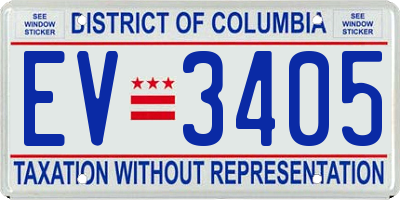 DC license plate EV3405