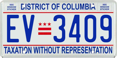 DC license plate EV3409