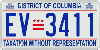 DC license plate EV3411
