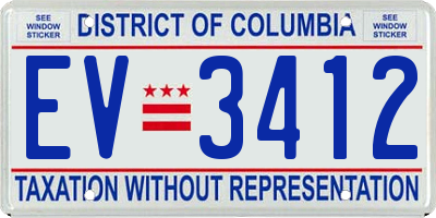 DC license plate EV3412