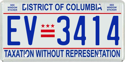 DC license plate EV3414