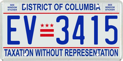 DC license plate EV3415