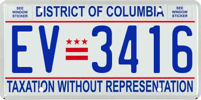 DC license plate EV3416