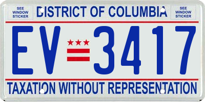 DC license plate EV3417