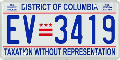 DC license plate EV3419