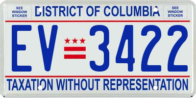 DC license plate EV3422