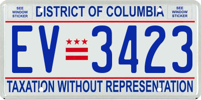 DC license plate EV3423