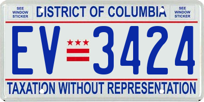 DC license plate EV3424