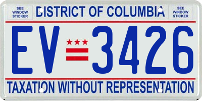 DC license plate EV3426