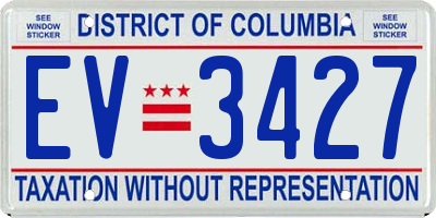 DC license plate EV3427