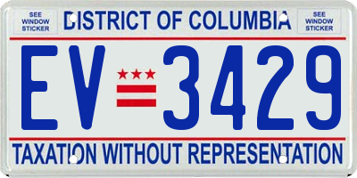 DC license plate EV3429