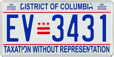 DC license plate EV3431