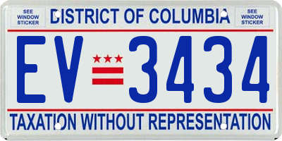DC license plate EV3434