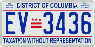 DC license plate EV3436