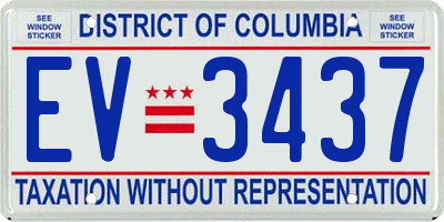DC license plate EV3437