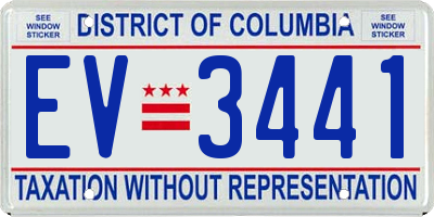 DC license plate EV3441