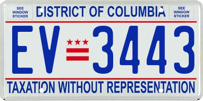 DC license plate EV3443