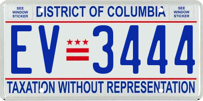 DC license plate EV3444